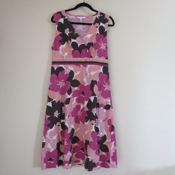 Croft & Barrow Sleeveless Dress | Pink Floral - Picture 1 of 11